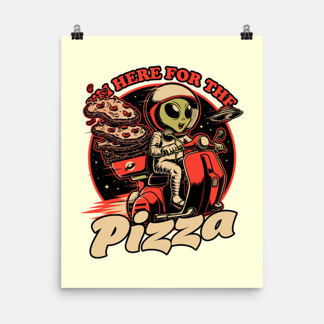 Space Pizza Delivery-None-Matte-Poster-Studio Mootant