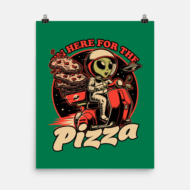 Space Pizza Delivery-None-Matte-Poster-Studio Mootant