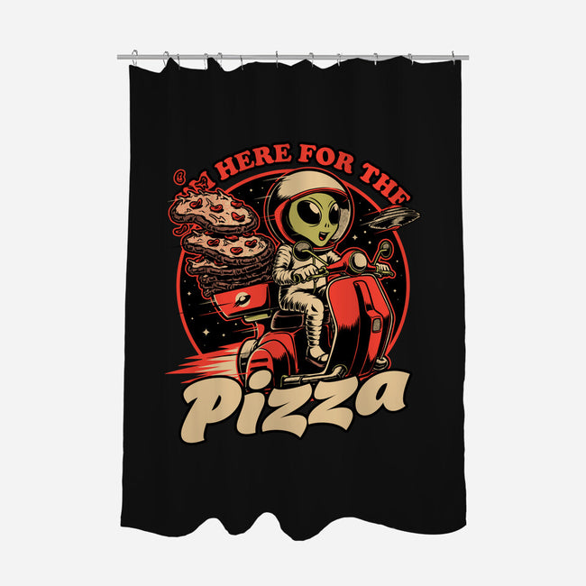 Space Pizza Delivery-None-Polyester-Shower Curtain-Studio Mootant