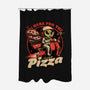 Space Pizza Delivery-None-Polyester-Shower Curtain-Studio Mootant