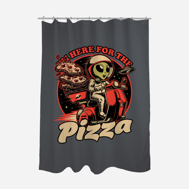 Space Pizza Delivery-None-Polyester-Shower Curtain-Studio Mootant