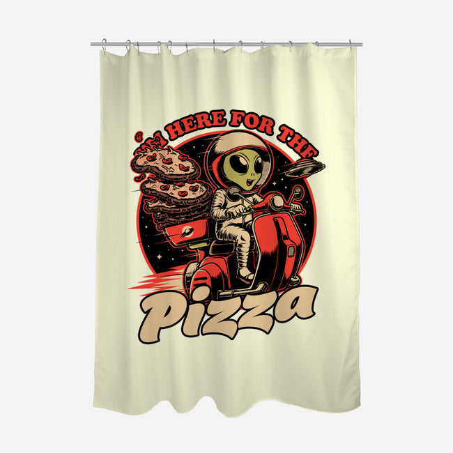 Space Pizza Delivery-None-Polyester-Shower Curtain-Studio Mootant