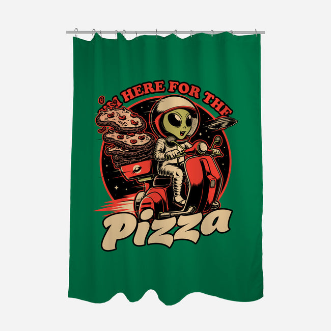 Space Pizza Delivery-None-Polyester-Shower Curtain-Studio Mootant