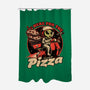 Space Pizza Delivery-None-Polyester-Shower Curtain-Studio Mootant