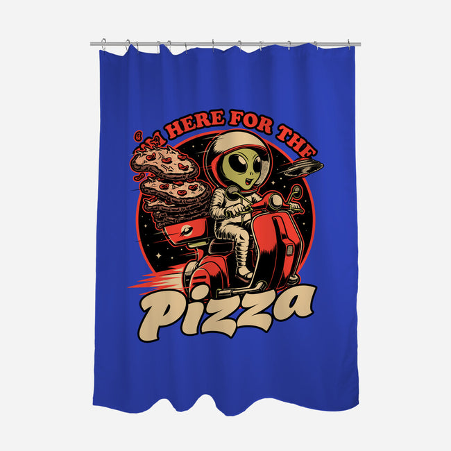 Space Pizza Delivery-None-Polyester-Shower Curtain-Studio Mootant