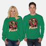 Space Pizza Delivery-Unisex-Crew Neck-Sweatshirt-Studio Mootant