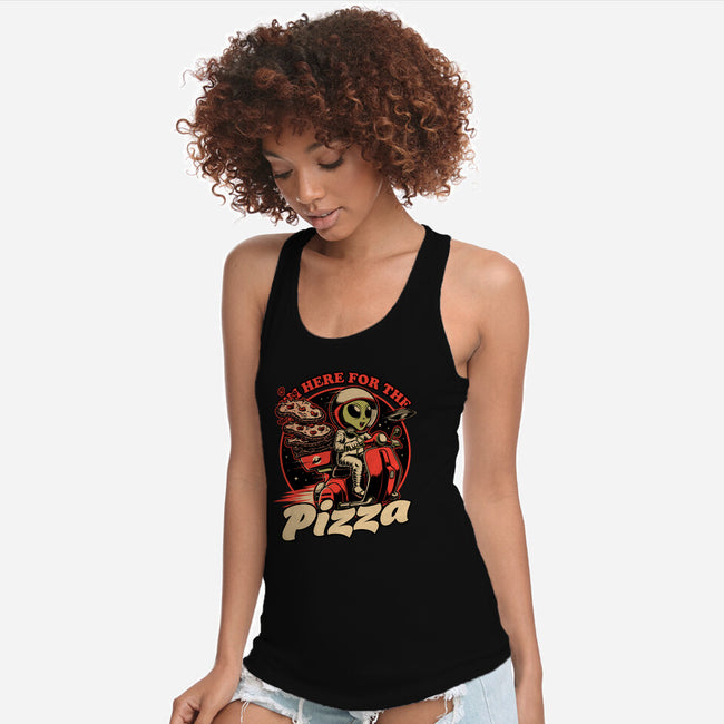 Space Pizza Delivery-Womens-Racerback-Tank-Studio Mootant