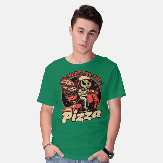 Space Pizza Delivery-Mens-Basic-Tee-Studio Mootant