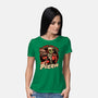 Space Pizza Delivery-Womens-Basic-Tee-Studio Mootant