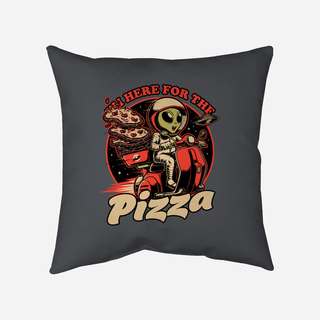 Space Pizza Delivery-None-Removable Cover w Insert-Throw Pillow-Studio Mootant