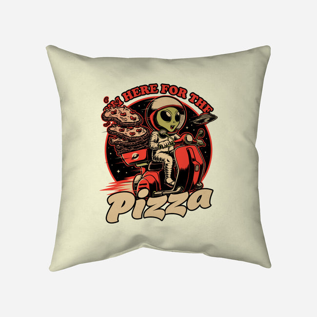 Space Pizza Delivery-None-Removable Cover w Insert-Throw Pillow-Studio Mootant