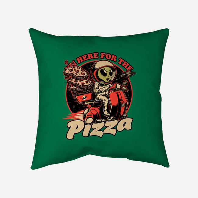 Space Pizza Delivery-None-Removable Cover w Insert-Throw Pillow-Studio Mootant