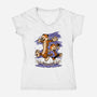 Rainy Day Tiger Boy-Womens-V-Neck-Tee-Studio Mootant