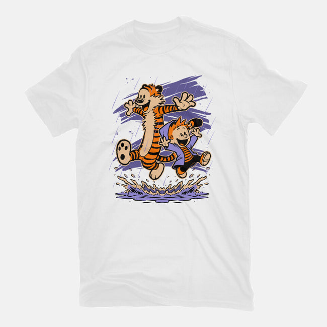 Rainy Day Tiger Boy-Mens-Premium-Tee-Studio Mootant
