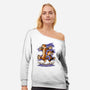 Rainy Day Tiger Boy-Womens-Off Shoulder-Sweatshirt-Studio Mootant