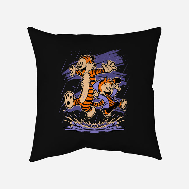 Rainy Day Tiger Boy-None-Removable Cover w Insert-Throw Pillow-Studio Mootant