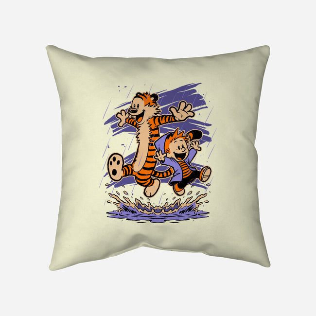 Rainy Day Tiger Boy-None-Removable Cover w Insert-Throw Pillow-Studio Mootant