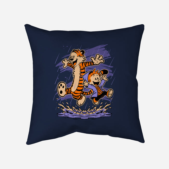 Rainy Day Tiger Boy-None-Removable Cover w Insert-Throw Pillow-Studio Mootant