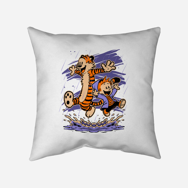 Rainy Day Tiger Boy-None-Removable Cover w Insert-Throw Pillow-Studio Mootant