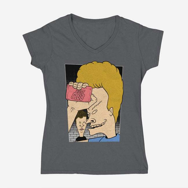 Fight Movie Idiots-Womens-V-Neck-Tee-Studio Mootant