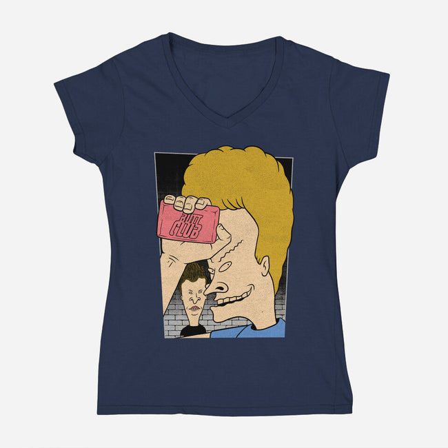 Fight Movie Idiots-Womens-V-Neck-Tee-Studio Mootant