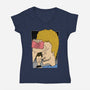 Fight Movie Idiots-Womens-V-Neck-Tee-Studio Mootant