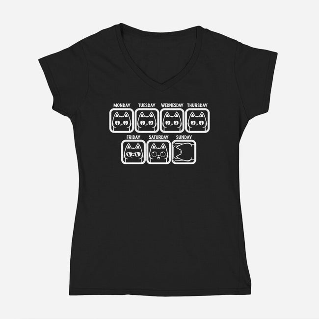 Days Of The Week-Womens-V-Neck-Tee-piercek26