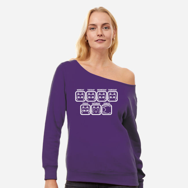 Days Of The Week-Womens-Off Shoulder-Sweatshirt-piercek26