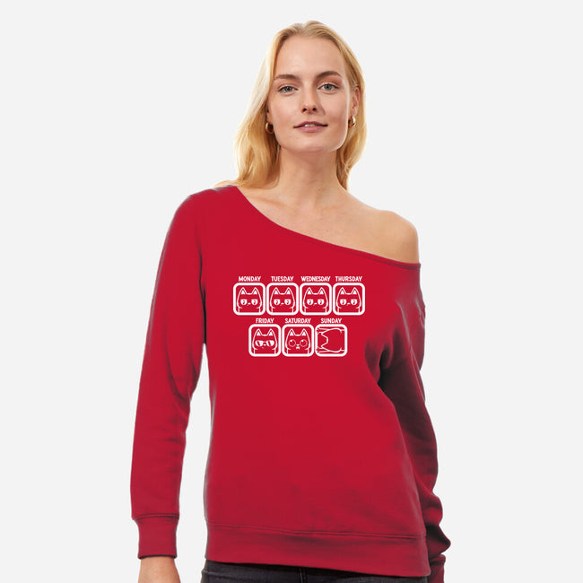 Days Of The Week-Womens-Off Shoulder-Sweatshirt-piercek26