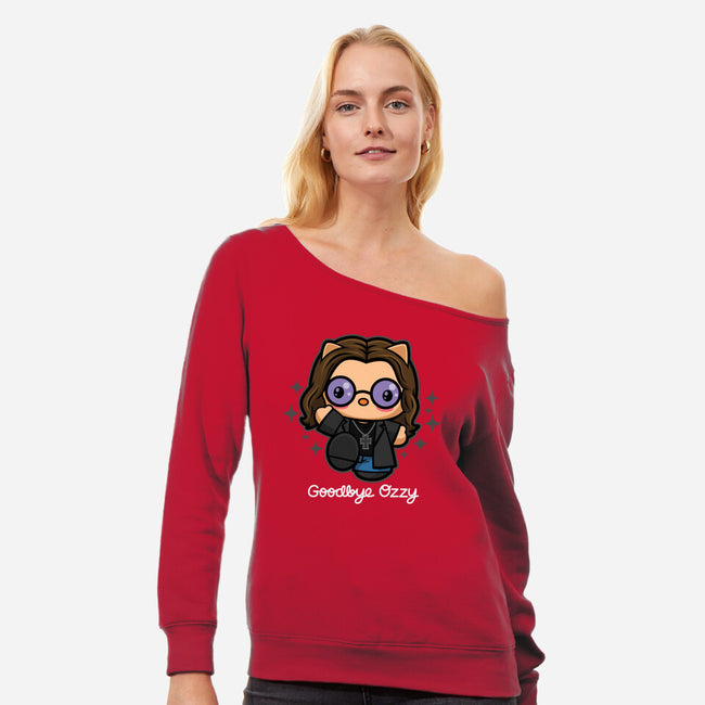 Goodbye Ozzy-Womens-Off Shoulder-Sweatshirt-Boggs Nicolas
