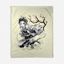 Water Breathing Sumi-E-None-Fleece-Blanket-Astrobot Invention