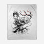 Water Breathing Sumi-E-None-Fleece-Blanket-Astrobot Invention