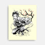 Water Breathing Sumi-E-None-Stretched-Canvas-Astrobot Invention