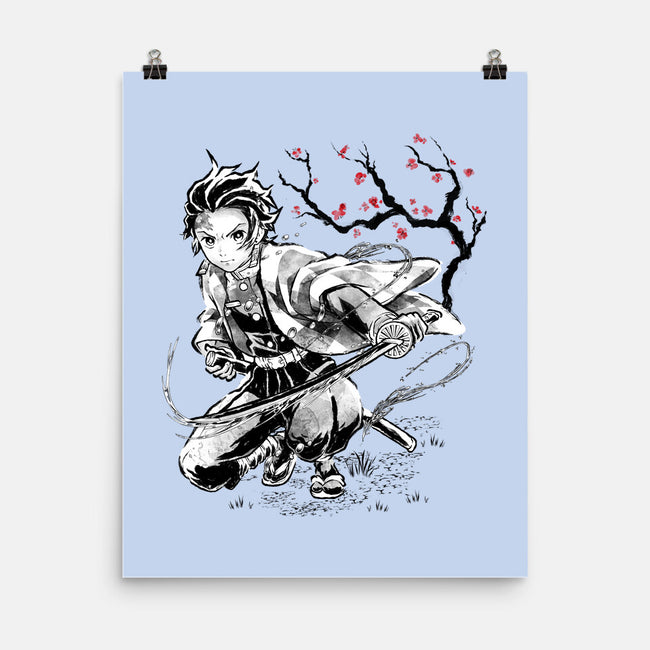 Water Breathing Sumi-E-None-Matte-Poster-Astrobot Invention