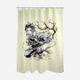 Water Breathing Sumi-E-None-Polyester-Shower Curtain-Astrobot Invention