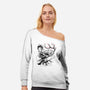 Water Breathing Sumi-E-Womens-Off Shoulder-Sweatshirt-Astrobot Invention