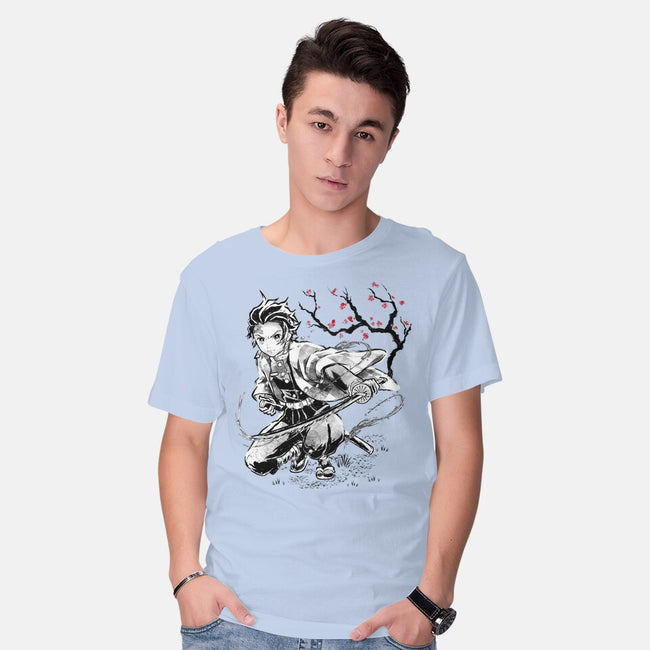 Water Breathing Sumi-E-Mens-Basic-Tee-Astrobot Invention
