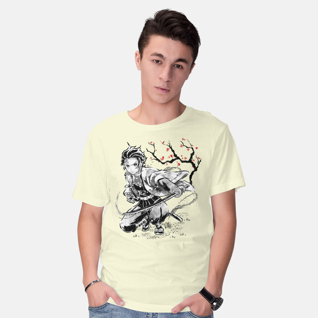 Water Breathing Sumi-E-Mens-Basic-Tee-Astrobot Invention