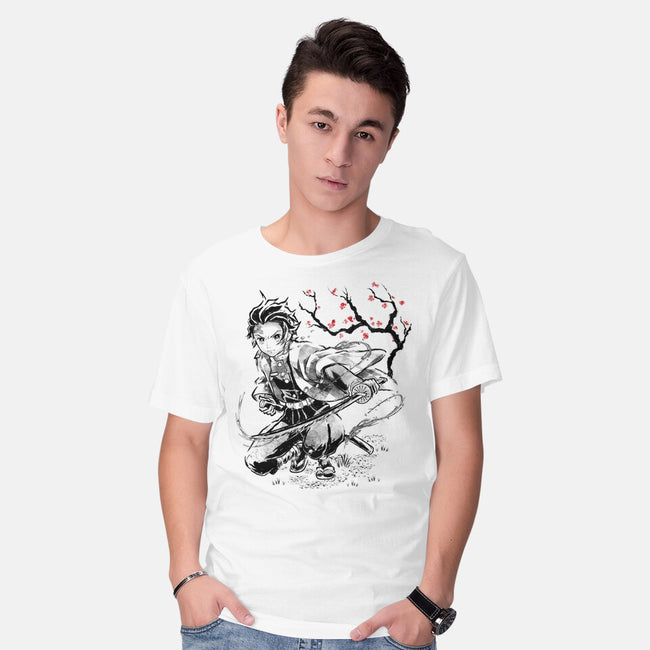 Water Breathing Sumi-E-Mens-Basic-Tee-Astrobot Invention