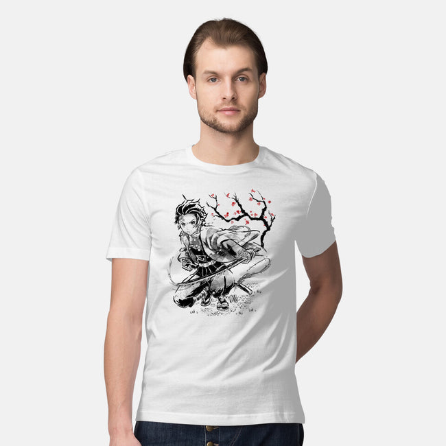 Water Breathing Sumi-E-Mens-Premium-Tee-Astrobot Invention