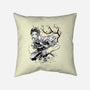 Water Breathing Sumi-E-None-Removable Cover w Insert-Throw Pillow-Astrobot Invention