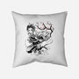Water Breathing Sumi-E-None-Removable Cover w Insert-Throw Pillow-Astrobot Invention