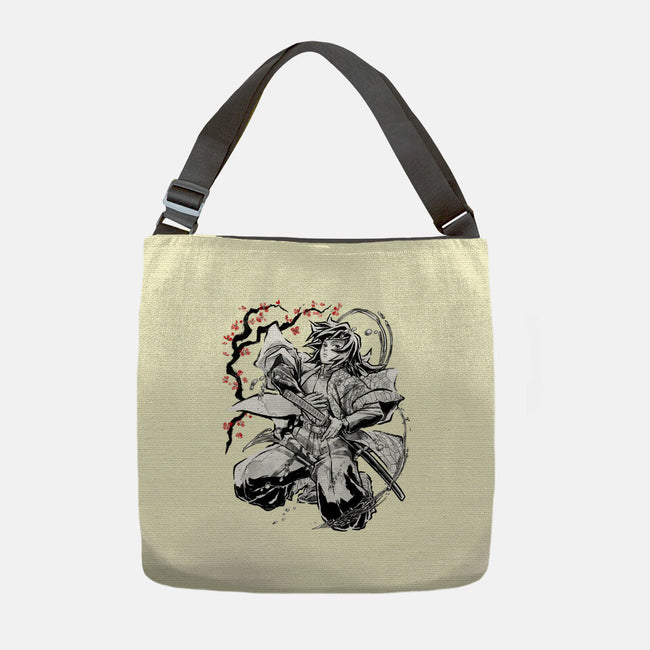 Water Breathing Hashira Sumi-E-None-Adjustable Tote-Bag-Astrobot Invention