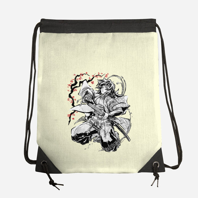 Water Breathing Hashira Sumi-E-None-Drawstring-Bag-Astrobot Invention