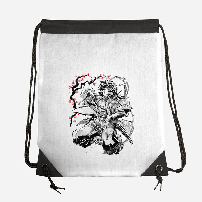 Water Breathing Hashira Sumi-E-None-Drawstring-Bag-Astrobot Invention