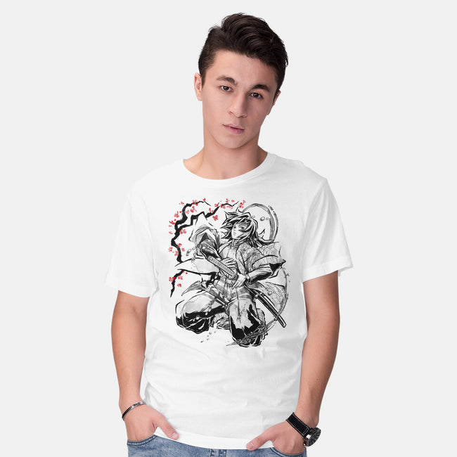 Water Breathing Hashira Sumi-E-Mens-Basic-Tee-Astrobot Invention