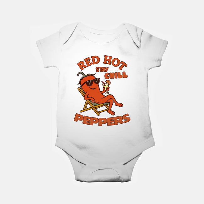Red Hot Stay Chill Peppers-Baby-Basic-Onesie-fanfabio