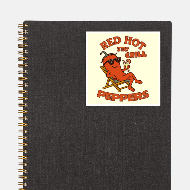 Red Hot Stay Chill Peppers-None-Glossy-Sticker-fanfabio