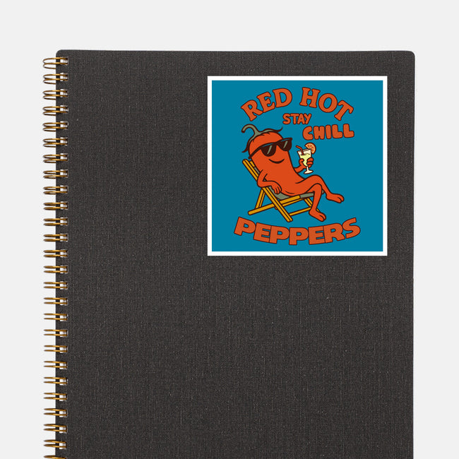 Red Hot Stay Chill Peppers-None-Glossy-Sticker-fanfabio