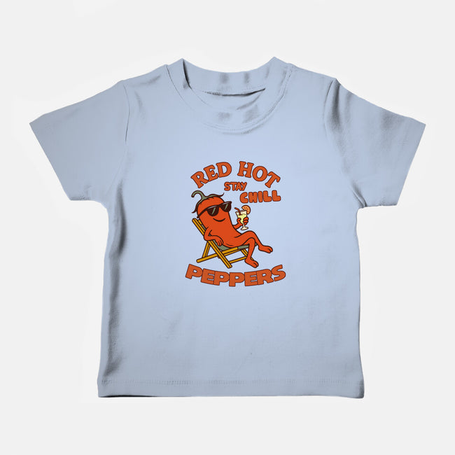 Red Hot Stay Chill Peppers-Baby-Basic-Tee-fanfabio